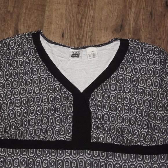 Take Nine Maternity Soft Flowy Tie Back Dress Shirt XL - Picture 2 of 7